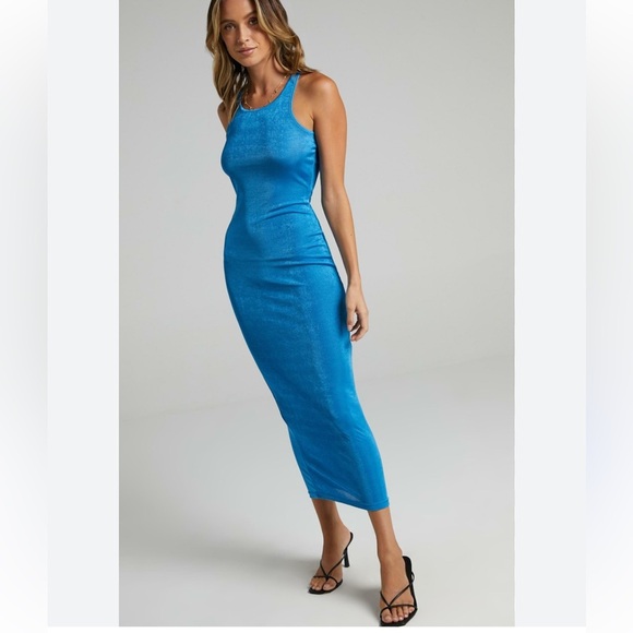 LIONESS EVERLAST SLINKY MAXI DRESS COBALT BLUE SIZE 6 NWT - Picture 2 of 12